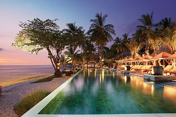 Dîner romantique à l'hôtel Qunci Villas à Lombok
